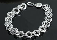 Чоловічий срібний браслет Links Chrome Hearts 30,96 г, 21,3 см