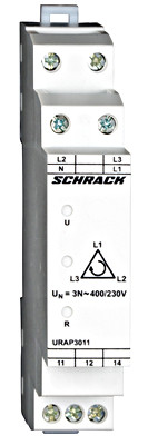 Реле контроля фаз 400/230В AC, 1ПК, 5A Schrack - фото 1 - id-p512857317