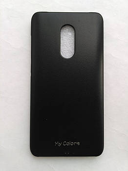 Силіконовий чохол My Color для Xiaomi Redmi Note 4 під шкіру чорний