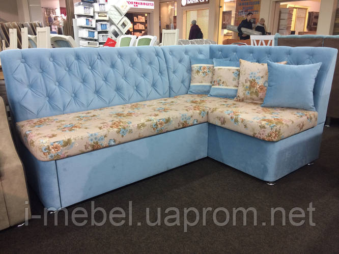 Мягкий уголок на кухню в красивой ткани (голубой), цена 8900 грн — Prom ...