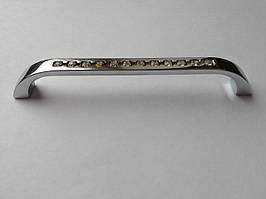 Ручка камінчики 128 мм хром