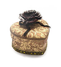 Шкатулка тканина "Серце" (14,5х13,5х13 см) (69-237)