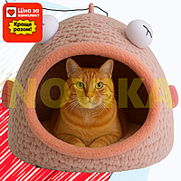 Домик кошачий для котенка, будиночок для котика, теплий лежак домашний