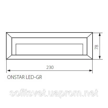 Светильник уличный настенный Kanlux ONSTAR LED-GR IP65 22760 садово-парковый - фото 2 - id-p512979533