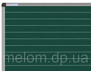 Шкільна дошка магнітна для крейди в алюмінієвій рамі 100х400 см UkrBoards. Крейдова зелена дошка у рамці - фото 5 - id-p8969618
