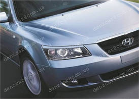 Вії на фари  Hyundai Sonata NF (2005-2010) - Накладки на фари Хюндай Соната НФ
