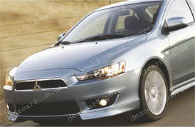 Вії на фари  Mitsubishi Lancer X (2007-) - Накладки на фари Мітсубісі лансер 10