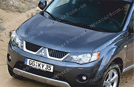 Вії на фари  Mitsubishi Outlander XL (2007-2010) - Накладки на фари Мітсубісі Аутлендер ХЛ