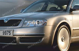 Вії на фари  Skoda Superb (2001-2008) - Накладки на фари Шкода Суперб