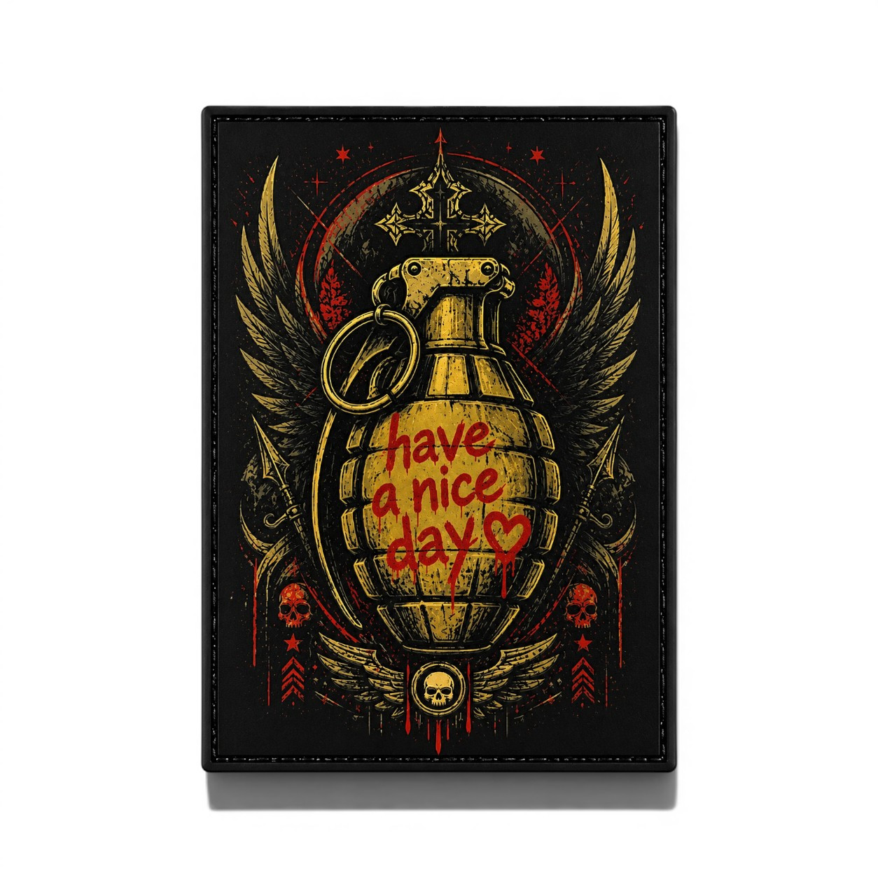 Патч / шеврон с гранатой «Have a nice day»