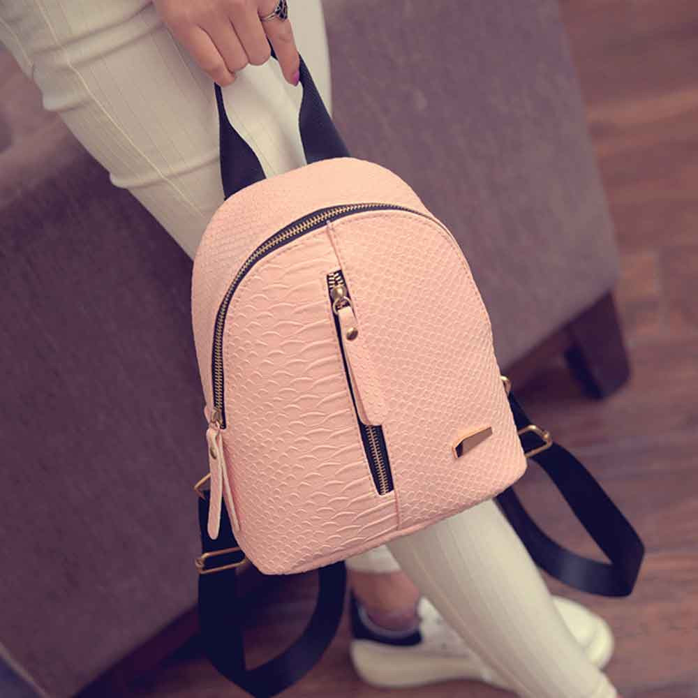 Жіночий рюкзак міський рожевого кольору, фото 1