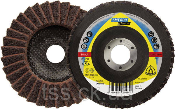 Круг пелюстковий торцевий (КЛТ) Klingspor SMT 800 coarse 125*22,23 (278498), фото 1