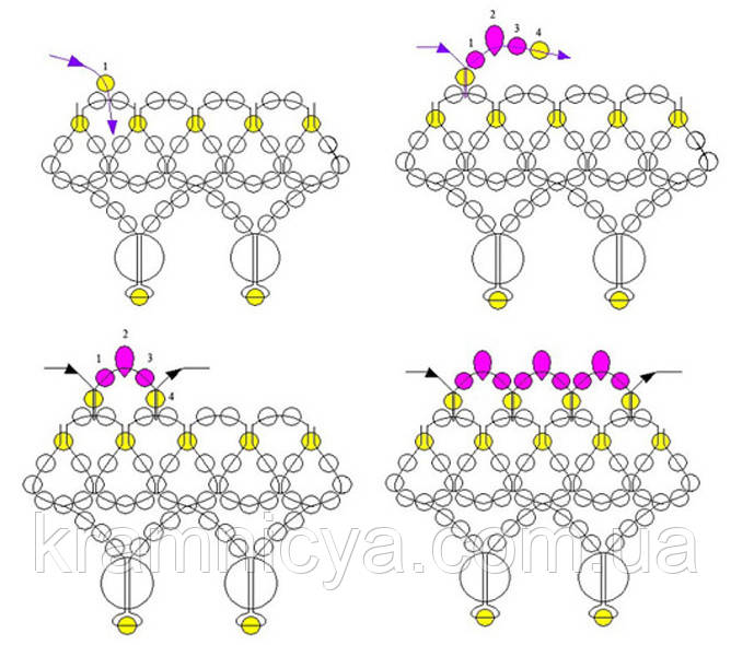 Плетение из бисера Ожерелье'Брильянт' трубочки (Ка-01-09) - фото 3 - id-p513159312