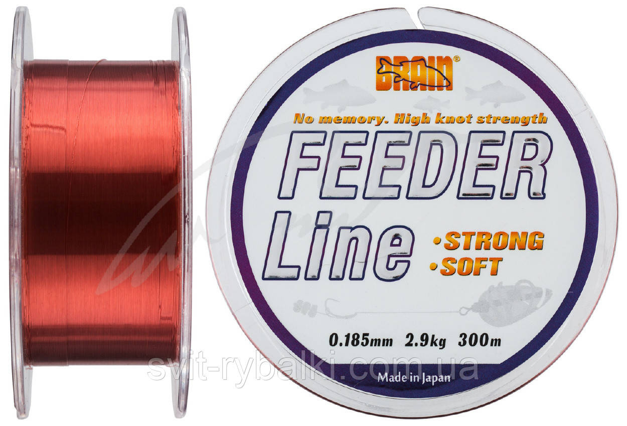 Волосінь Brain Feeder 300 m колір: copper 0,26 mm #2.5, 5.8 кг, 12.8 lb