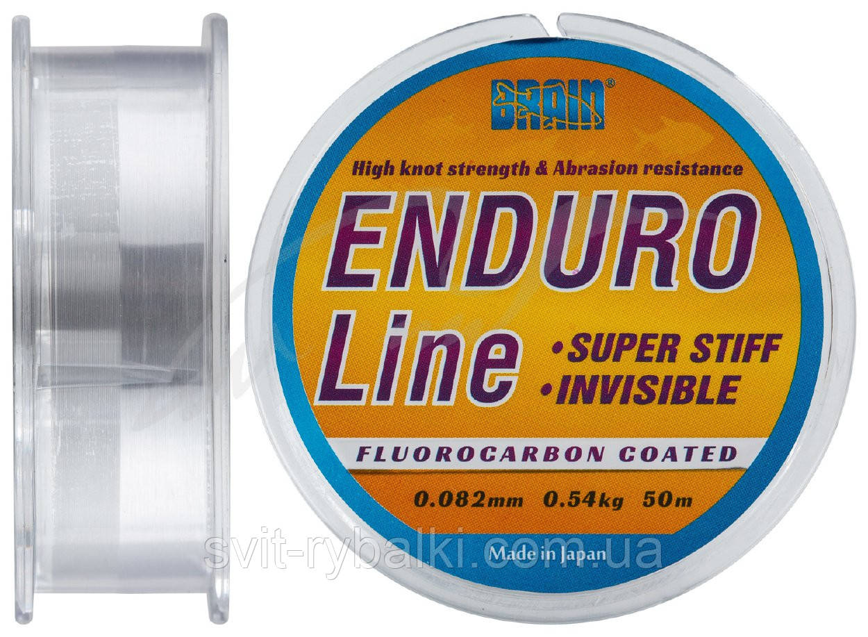 Волосінь Brain Enduro 50 m колір: smoke 0,123 mm #0.6, 1.2 кг, 2.7 lb