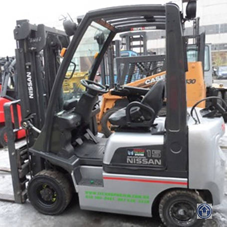Бензиновий навантажувач вилочний 1,5 тонни Nissan G15PQ б/у, фото 2