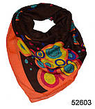 Хустка турецький жіночий з принтом пейслі стильний високу якість колір коричневий, фото 3