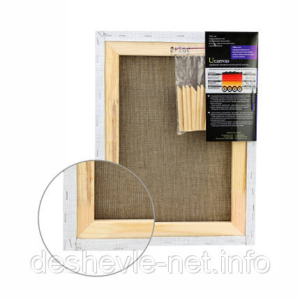 Подрамник, 40*60 см, среднее зерно, масляный грунт, лён, ROSA, фото 2