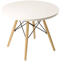 Столик дитячий Тауер Вуд білий, дизайн Charles Eames DSW Kids table діаметр 60 см висота 55 см, фото 7