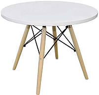 Столик дитячий Тауер Вуд білий, дизайн Charles Eames DSW Kids table діаметр 60 см висота 55 см, фото 5