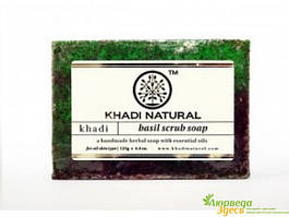 Мило-скраб Кхаді Базилік, Khadi Natural Basil Herbal Scrub-Soap, Кхаді, Аюрведа Здесь