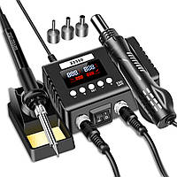 Портативная паяльная станция 8898D black с воздужным термофеном и паяльником Код/Артикул 126189