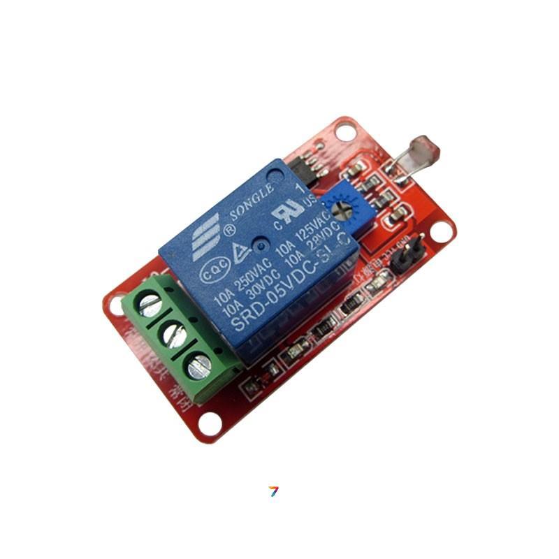 Light Sensitive Sensor Relay 5V Одноканальниий модуль реле 5 В. для Ардуіно містить світлочутливі датчиком, фото 1
