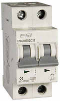 Модульный автоматический выключатель EMCB.602C6, 6кА, 2п, х-ка С, 6А