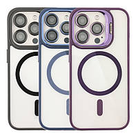 Чохол TPU+PC+Metal Stand Case with MagSafe and Camera Lenses для iPhone 13 Pro Max
