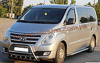 Защита переднего бампера кенгурятник из нержавейки на Hyundai H1 2008