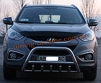 Защита переднего бампера кенгурятник из нержавейки на Hyundai ix35 2010-2013