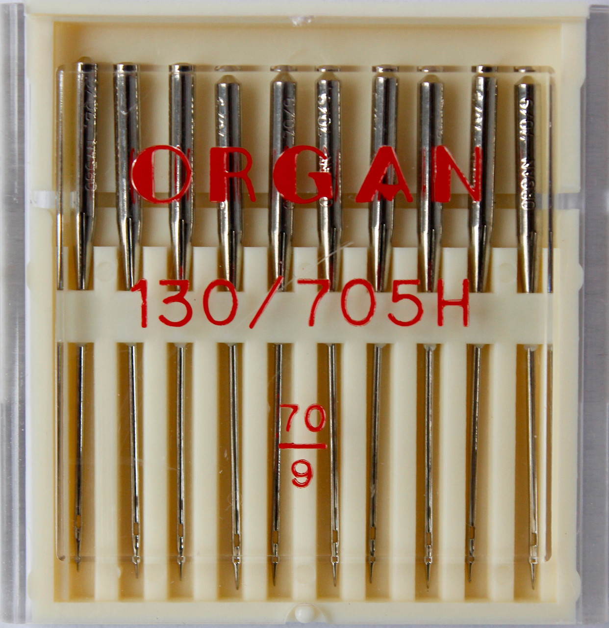 Голки універсальні для побутових швейних машин 130/705Н No 70 Organ Японія, 10 шт. в пакованні