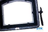 Дверцята для печі чавунна з вогнетривким склом/жароміцним STK 420х335мм для печі, барбекю, каміна, фото 8