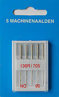Голки універсальні машинні No 90 ALGEMEEN Німеччина для побутових швейних машин у наборі 5 шт. 130R/705