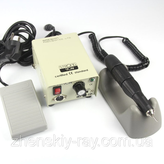 Фрезер Strong 90N/Мікромотор 102L, 35000 об./хв (65 ватів) для манікюру та педикюру