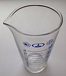 Мензурка скляна ГОСТ 1770-74 50 мл з носиком та друкованою шкалою. Україна, фото 3