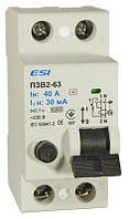 Модульний пристрій захисного вимкнення 6 кА, 2 п, 25 А, 30 мА