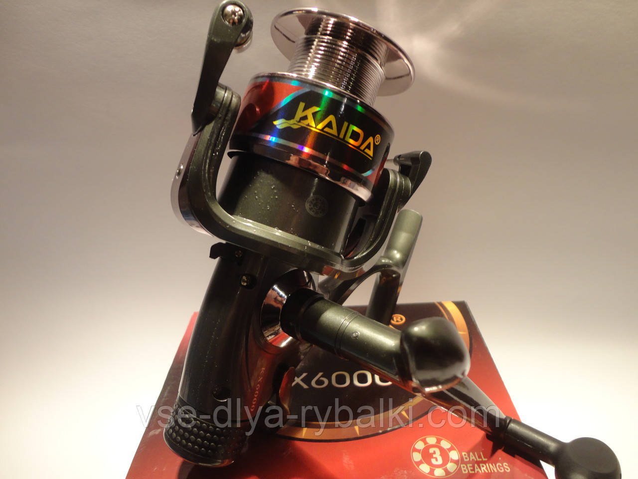 Котушка рибальська коропова KAIDA KX-60 з бейтранером 3 підшипника, фото 1