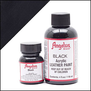 Акрилова фарба для шкіри Angelus Black (чорний) made in USA
