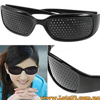 Перфораційні окуляри-тренажери з дірочками перфоровані окуляри для тренування поліпшення зору очей Neo