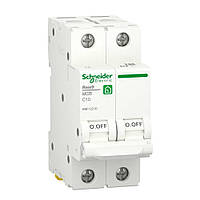 Автоматический выключатель Schneider 6кА C 2p 10А Resi9 ( R9F12210 )