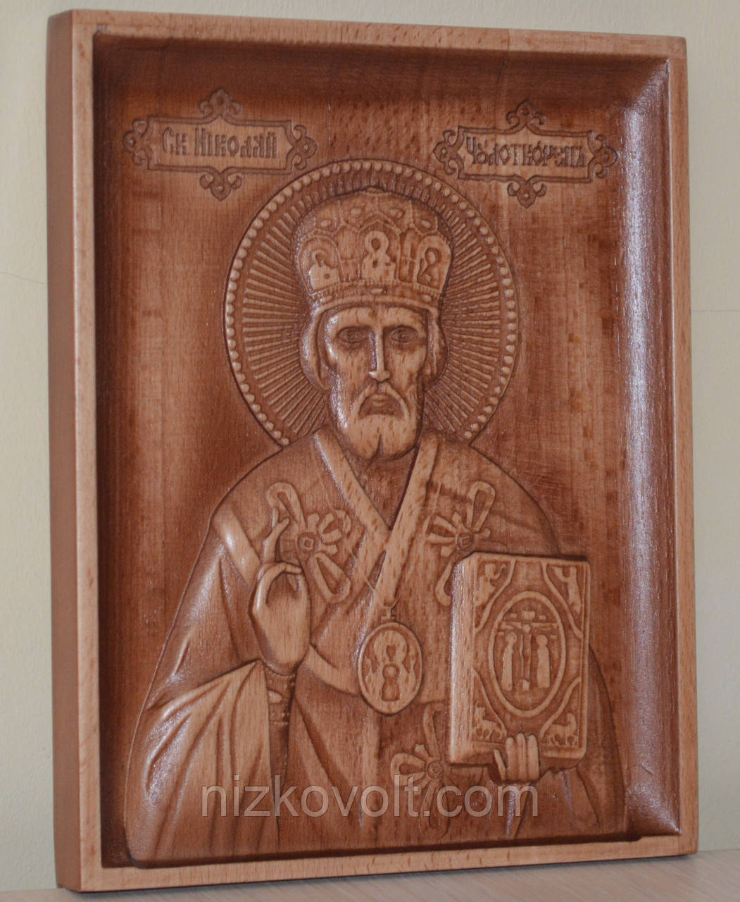Церковне начиння-Ікона Микола Чудотворець (160х200х18)
