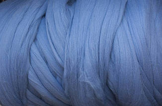 Шерсть мерінос для в'язання пледів, прядіння, валяння №26 (блакитний), фото 2