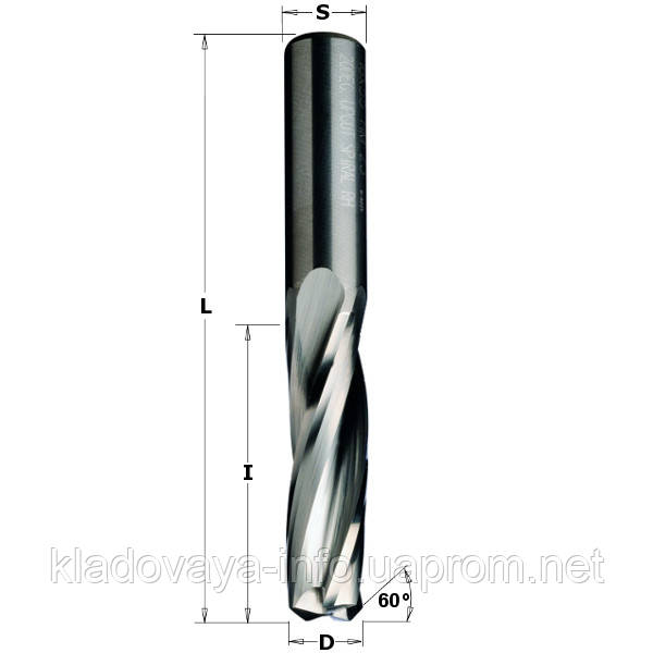 Фреза спіральна монолітна 14x50x110 Z=3 S=14 RH CMT 191.143.11