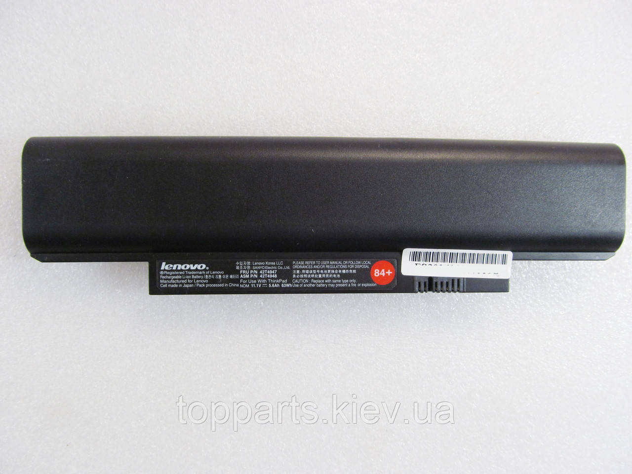 Батарея для ноутбука Lenovo ThinkPad X121e (84+), 5600mAh (63Wh), 6cell, 11.1V, Li-ion, чорна, ОРИГІНАЛЬНА, фото 1