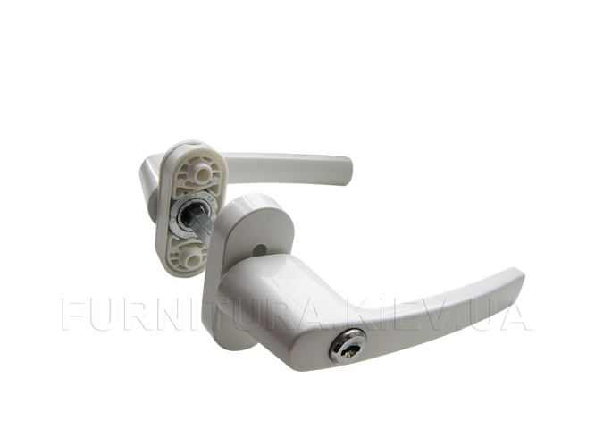 Оконная ручка двухсторонняя с ключом белая (ID#513384822), цена: 340 ...