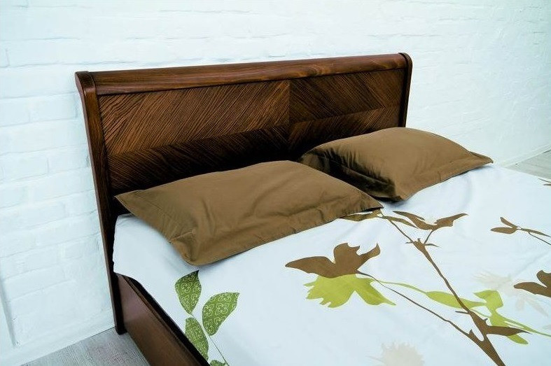 Деревянная кровать с интарсией Милена Олимп - фото 5 - id-p513887718
