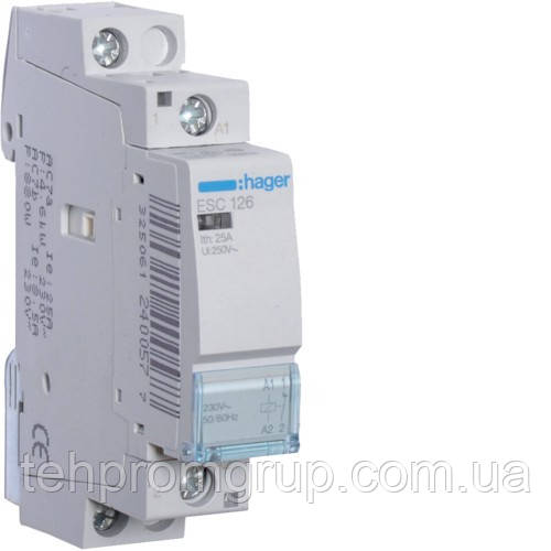 Контактор Hager 1НЗ 25А 230В ESC126, фото 1