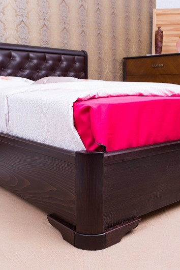 Деревянная кровать с мягкой спинкой Милена Олимп - фото 4 - id-p585959178