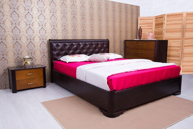 Деревянная кровать с мягкой спинкой Милена Олимп - фото 1 - id-p585959178